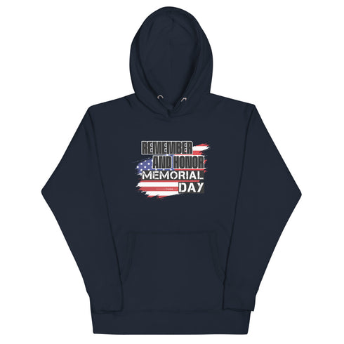 Remember and Honor Memorial Day Unisex Hoodie - Mainstream Freedom