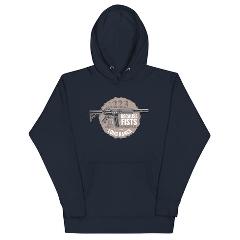 .223 Because Fists Aren't Effective At Long Range Pro 2nd Amendment Hoodie - Mainstream Freedom