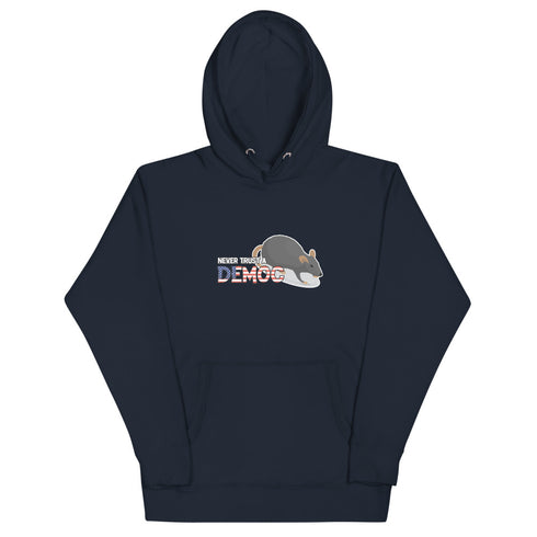 Never Trust A Democrat Unisex Hoodie - Mainstream Freedom