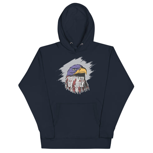 Happy 4th Of July Eagle Unisex Hoodie - Mainstream Freedom