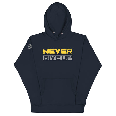 Never Give Up Unisex Hoodie - Mainstream Freedom
