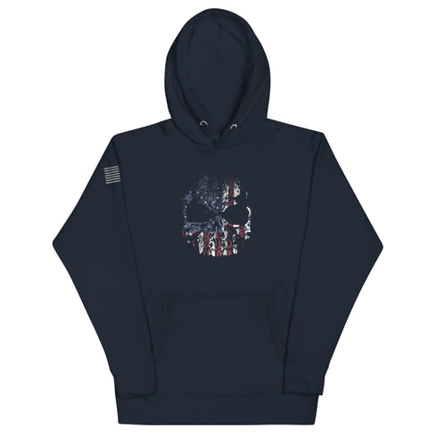 USA Skull Unisex Hoodie - Mainstream Freedom