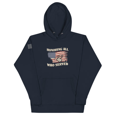 Honoring All Who Served Unisex Hoodie - Mainstream Freedom