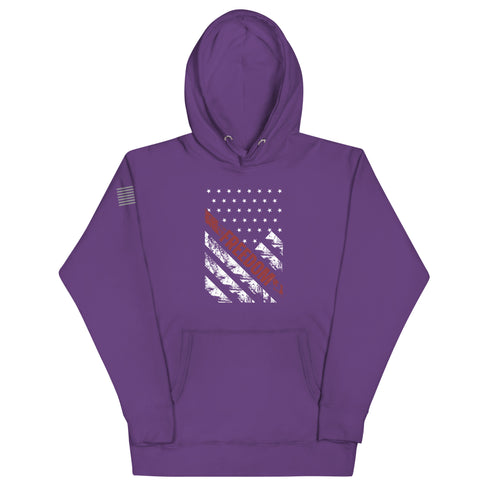 Freedom Grunge Flag Unisex Hoodie - Mainstream Freedom
