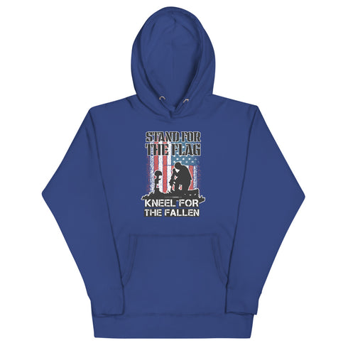 Stand For The Flag Kneel For The Fallen Unisex Hoodie - Mainstream Freedom