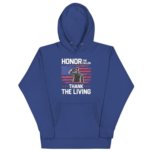 Honor The Fallen Thank The Living Memorial Day Unisex Hoodie - Mainstream Freedom