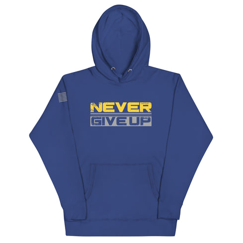 Never Give Up Unisex Hoodie - Mainstream Freedom