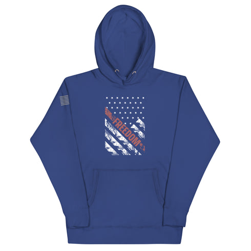 Freedom Grunge Flag Unisex Hoodie - Mainstream Freedom