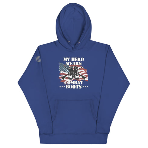 My Hero Wears Combat Boots Unisex Hoodie - Mainstream Freedom