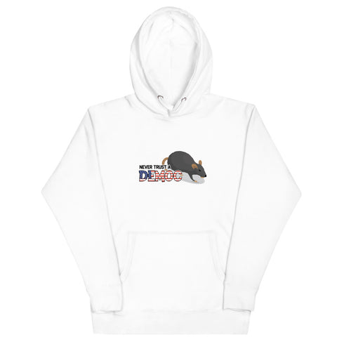 Never Trust A Democrat Unisex Hoodie - Mainstream Freedom