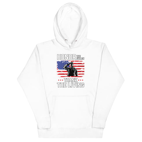 Honor The Fallen Thank The Living Memorial Day Unisex Hoodie - Mainstream Freedom