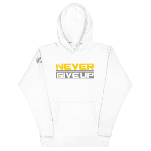 Never Give Up Unisex Hoodie - Mainstream Freedom