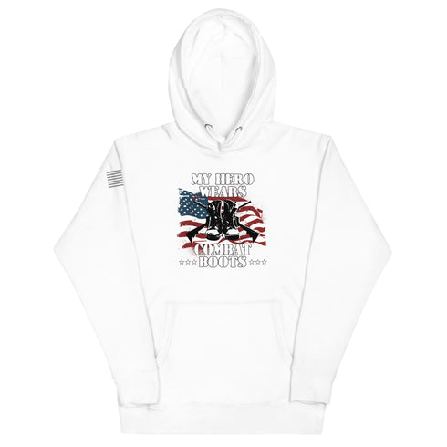 My Hero Wears Combat Boots Unisex Hoodie - Mainstream Freedom