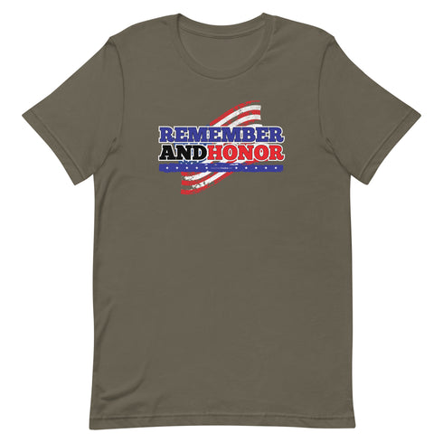 Remember And Honor Memorial Day Short-sleeve unisex t-shirt - Mainstream Freedom