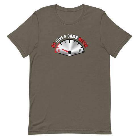 My Give A Damn Meter Short-sleeve unisex t-shirt - Mainstream Freedom