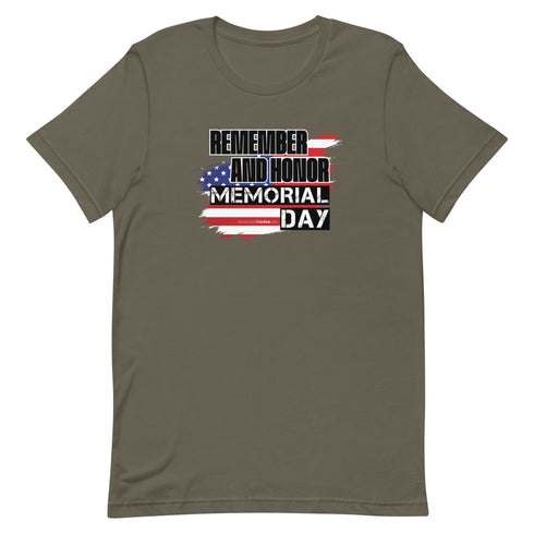 Remember and Honor Memorial Day Short-sleeve unisex t-shirt - Mainstream Freedom