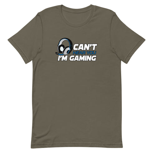 Can't Hear You I'm Gaming Short-sleeve unisex t-shirt - Mainstream Freedom
