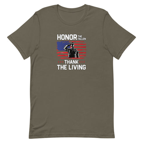 Honor The Fallen Thank The Living Memorial Day Unisex t-shirt - Mainstream Freedom