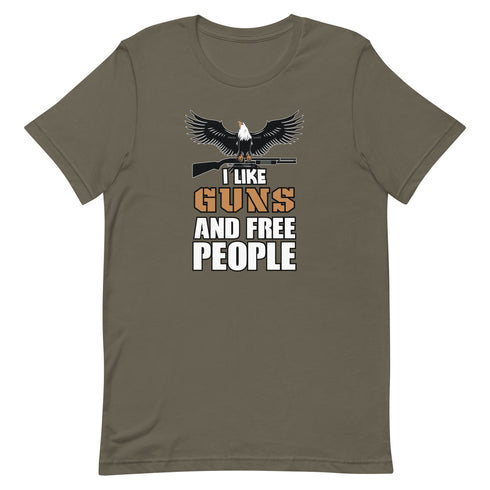 I Like Guns and Free People Short-sleeve unisex t-shirt - Mainstream Freedom