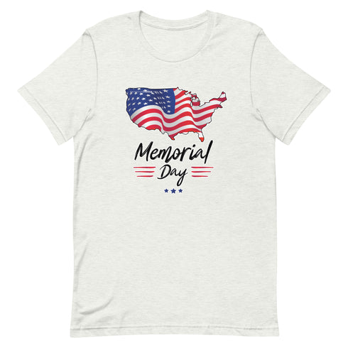 Memorial Day American Flag Short-sleeve unisex t-shirt - Mainstream Freedom