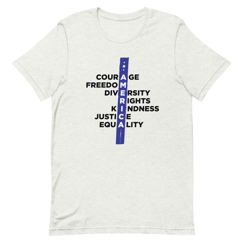 A.M.E.R.I.C.A. Short-sleeve Patriotic t-shirt - Mainstream Freedom