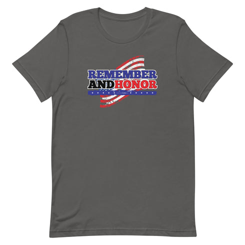 Remember And Honor Memorial Day Short-sleeve unisex t-shirt - Mainstream Freedom