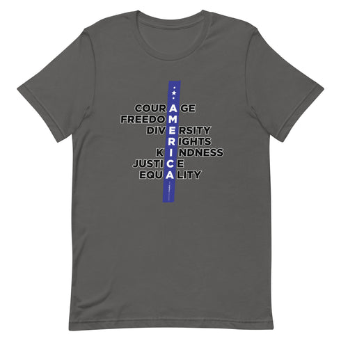 A.M.E.R.I.C.A. Short-sleeve Patriotic t-shirt - Mainstream Freedom