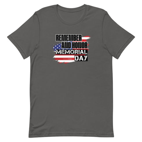 Remember and Honor Memorial Day Short-sleeve unisex t-shirt - Mainstream Freedom