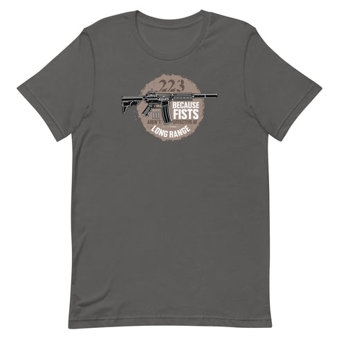 .223 Because Fists Aren't Effective Short-sleeve Pro 2nd Amendment t-shirt - Mainstream Freedom