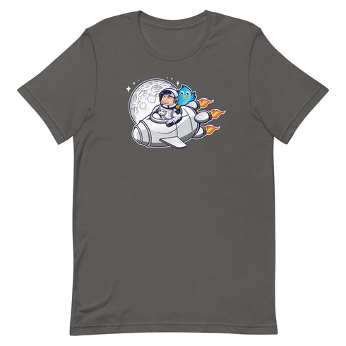 Elon Musk On A Spaceship With Twitter On Board Short-sleeve unisex t-shirt Elon Musk t-shirt - Mainstream Freedom