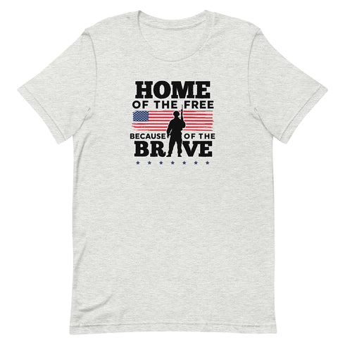 Home Of The Free Because Of The Brave Memorial Day Short-sleeve unisex t-shirt - Mainstream Freedom