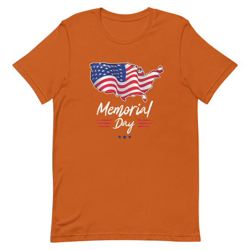 Memorial Day American Flag Short-sleeve unisex t-shirt - Mainstream Freedom