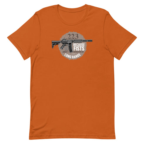 .223 Because Fists Aren't Effective Short-sleeve Pro 2nd Amendment t-shirt - Mainstream Freedom