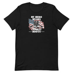 My Hero Wears Combat Boots Pro Military Patriotic t-shirt - Mainstream Freedom