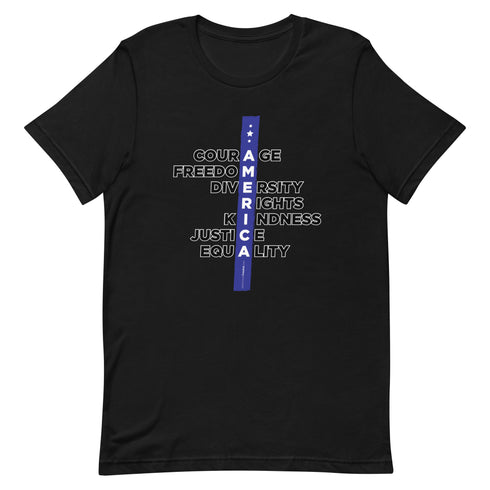 A.M.E.R.I.C.A. Short-sleeve Patriotic t-shirt - Mainstream Freedom