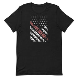 Freedom American Flag Grunge Style Military Patriotic Pro America Graphic t-shirt - Mainstream Freedom