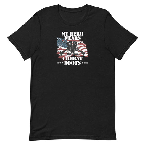 My Hero Wears Combat Boots Pro Military Patriotic t-shirt - Mainstream Freedom