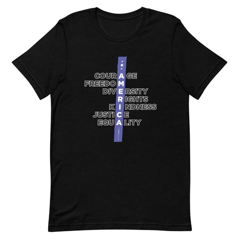 A.M.E.R.I.C.A. Short-sleeve Patriotic t-shirt - Mainstream Freedom