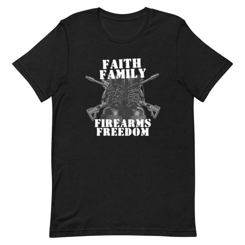 Faith Family Firearms Freedom Unisex t-shirt - Mainstream Freedom