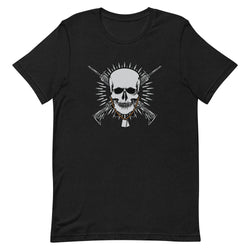 Skull with Guns and Bullets Unisex t-shirt - Mainstream Freedom
