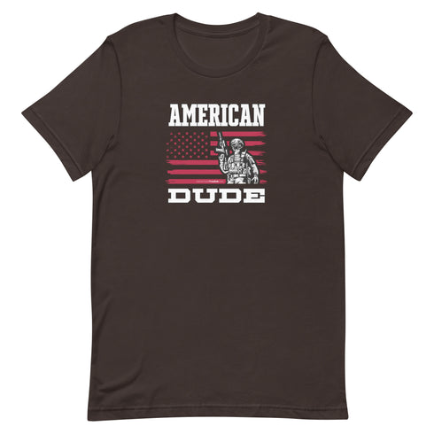 American Dude With American Flag Patriotic Graphic t-shirt - Mainstream Freedom