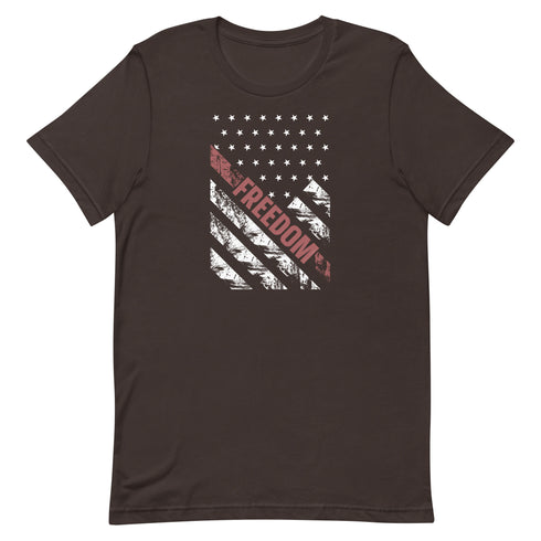 Freedom American Flag Grunge Style Military Patriotic Pro America Graphic t-shirt - Mainstream Freedom
