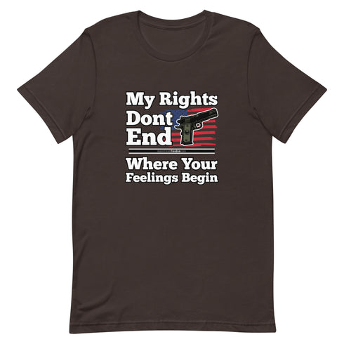 My Rights Don't End Where Your Feelings Begin Short-sleeve unisex t-shirt - Mainstream Freedom