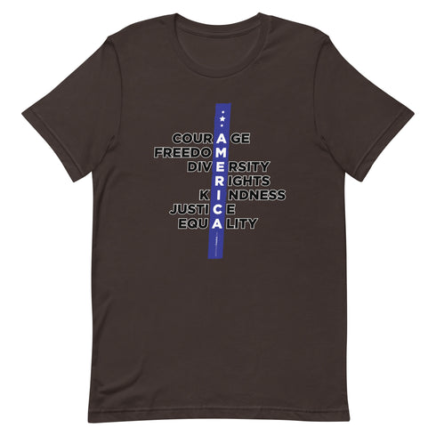 A.M.E.R.I.C.A. Short-sleeve Patriotic t-shirt - Mainstream Freedom