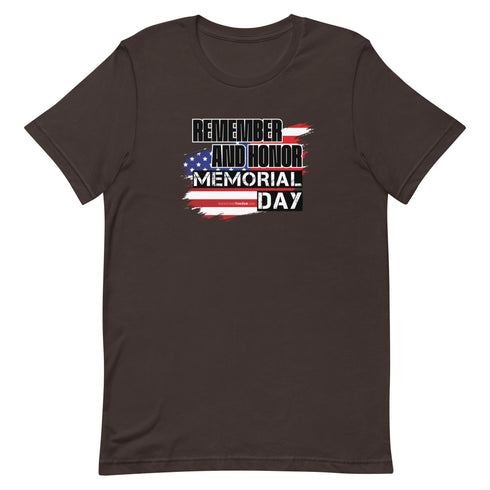 Remember and Honor Memorial Day Short-sleeve unisex t-shirt - Mainstream Freedom