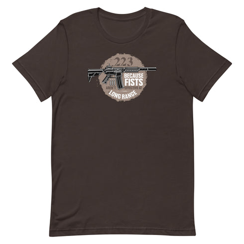 .223 Because Fists Aren't Effective Short-sleeve Pro 2nd Amendment t-shirt - Mainstream Freedom