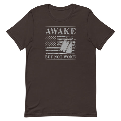 Awake But Not Woke Unisex t-shirt - Mainstream Freedom