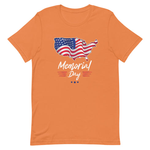 Memorial Day American Flag Short-sleeve unisex t-shirt - Mainstream Freedom