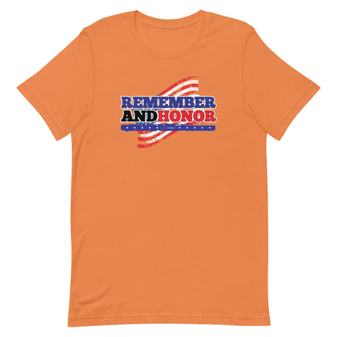 Remember And Honor Memorial Day Short-sleeve unisex t-shirt - Mainstream Freedom