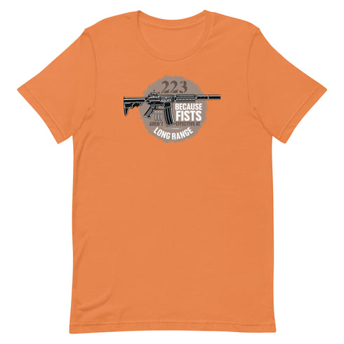 .223 Because Fists Aren't Effective Short-sleeve Pro 2nd Amendment t-shirt - Mainstream Freedom